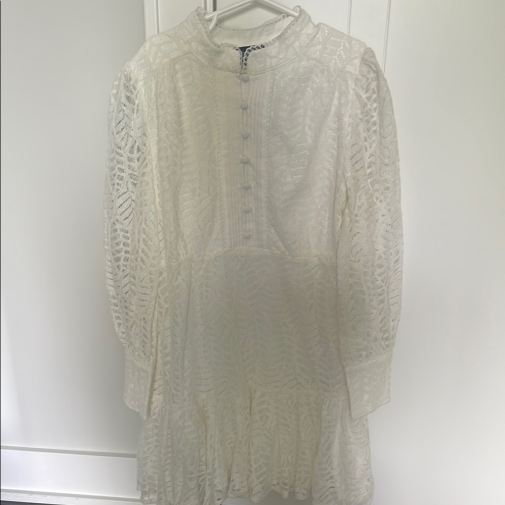 Bardot Cream Long Sleeve Bishop Sundress